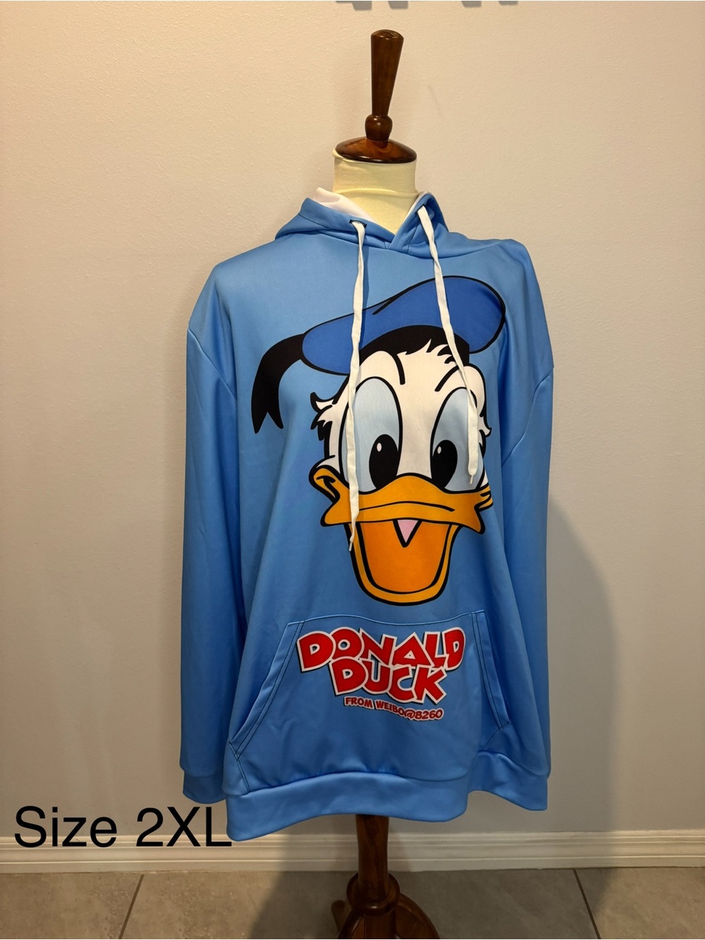 Donald Duck Light Blue Graphic Hoodie